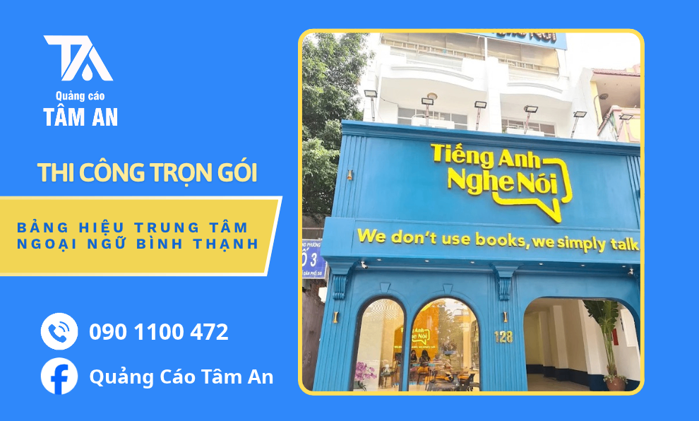 Bảng hiệu trung tâm ngoại ngữ