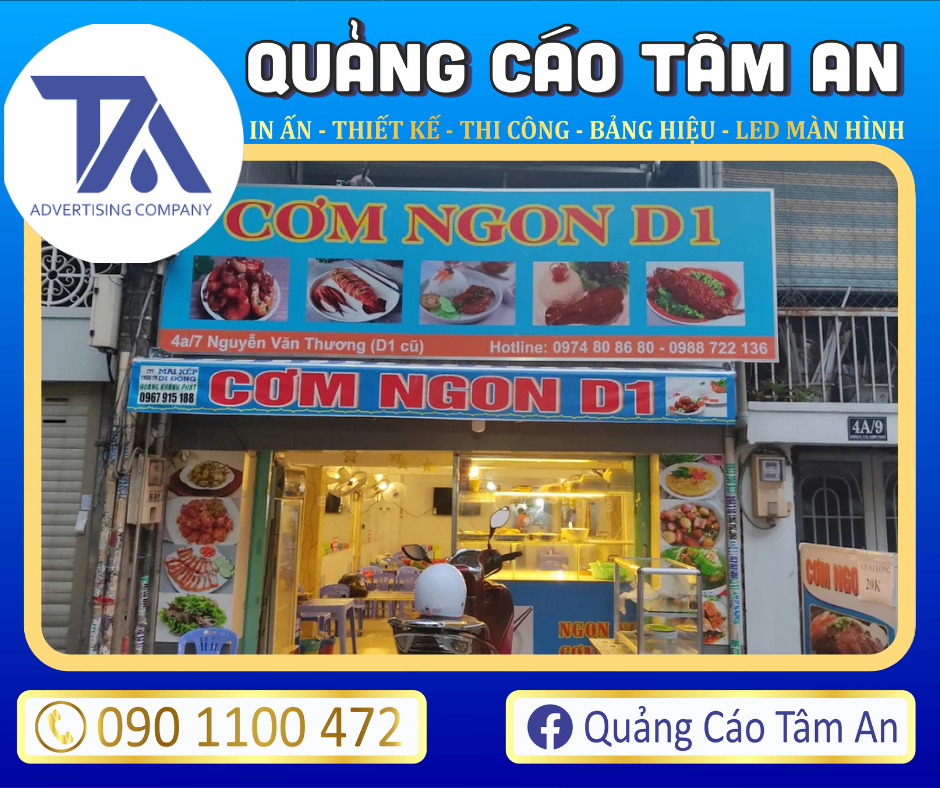 Bạt Hiflex cho quán cơm bình dân