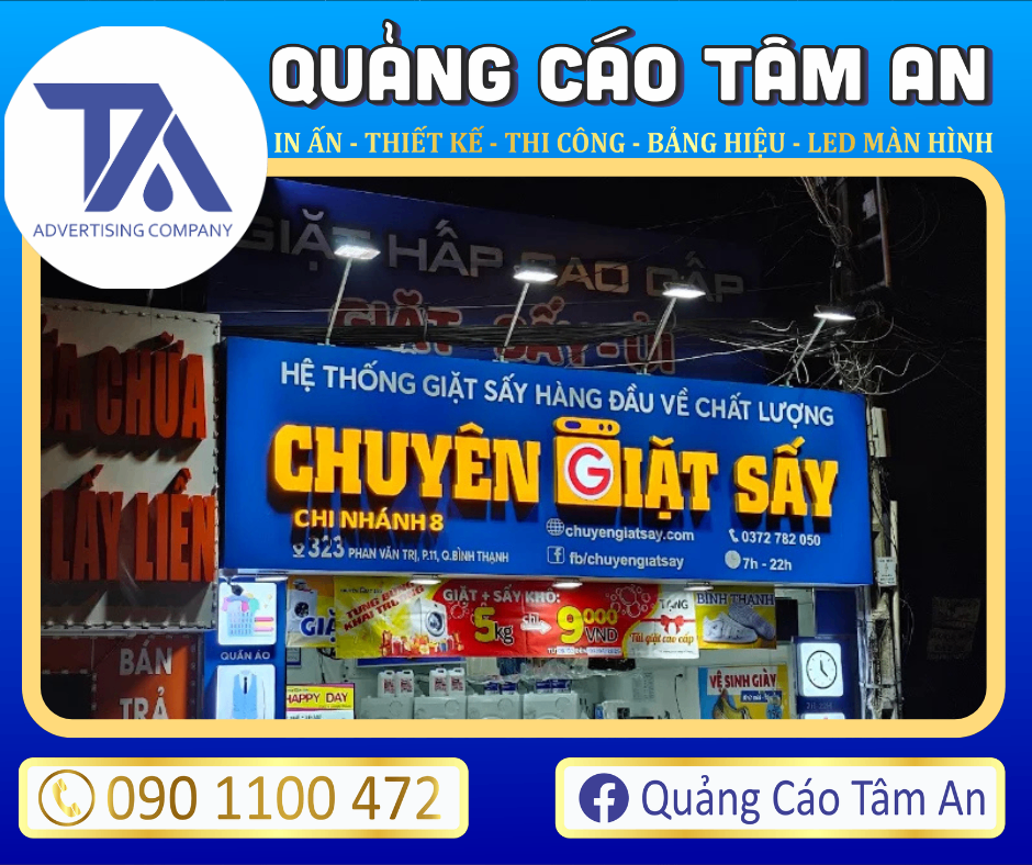Bảng hiệu nền ALu chữ nổi Mica