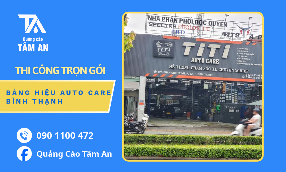 Bảng hiệu dịch vụ sửa xe Bình Thạnh
