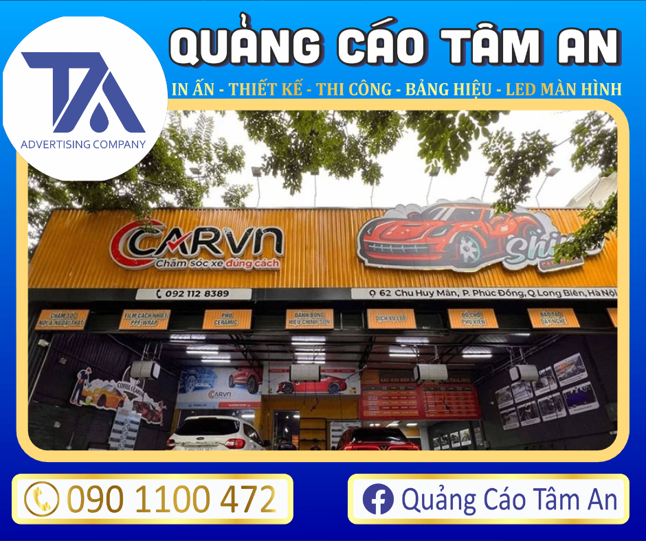 Bảng hiệu tôn sóng phong cách thể thao hiện đại