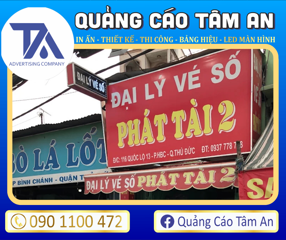 Bảng hiệu đại lý vé số bạt Hiflex