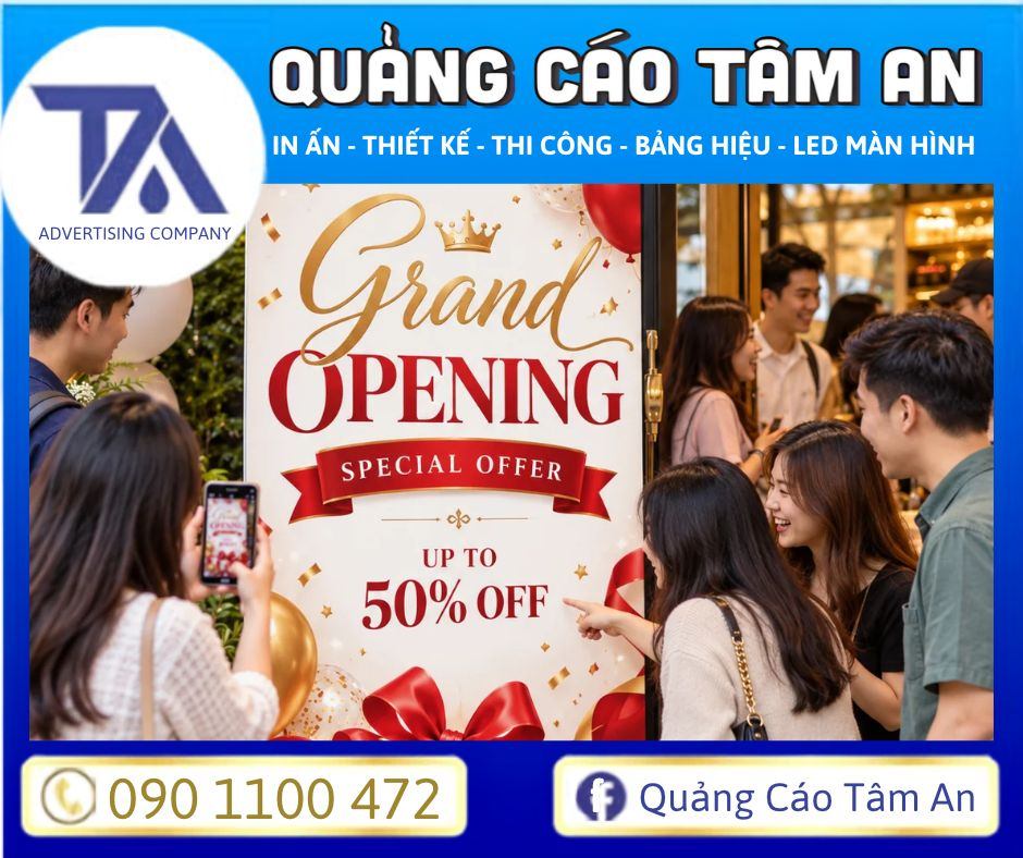 tầm quan trọng của standee khai trương